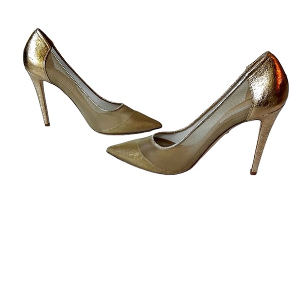 DVF Gold Mesh Stiletto Heels 9.5 - Picture 9 of 11